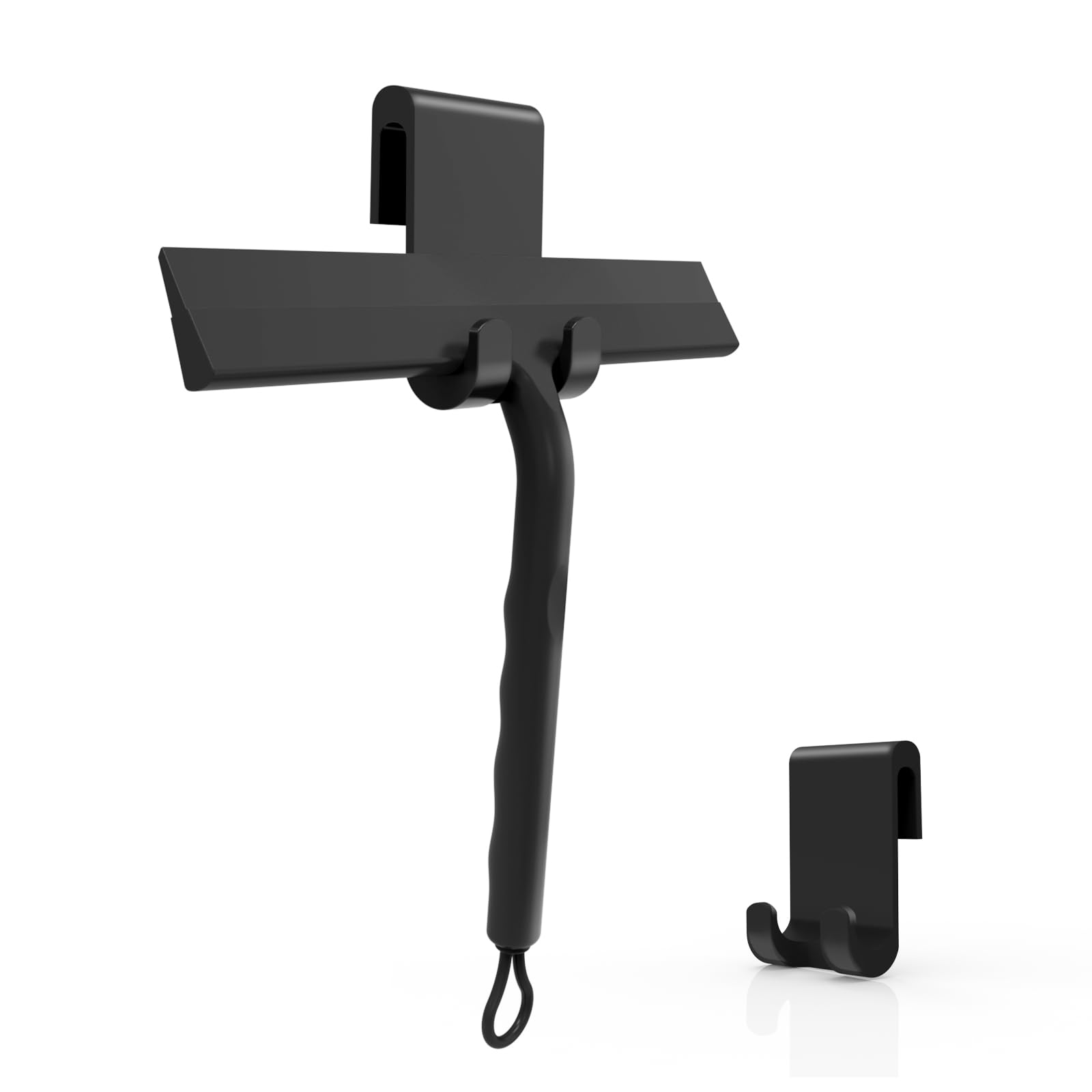 MOXYOY Shower Squeegee - Rust-Resistant Silicone Blade | Black | 23L x 19W cm 1
