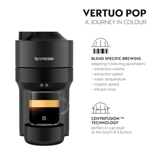 Nespresso Vertuo Pop ENV90.B Automatic Single Serve Coffee Machine | Liquorice Black | 6 Cup Sizes 4