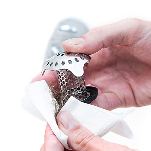 TubShroom Bathtub Hair Drain Catcher - Stainless Steel Ultra, Fits Standard Drains + Adapters 11
