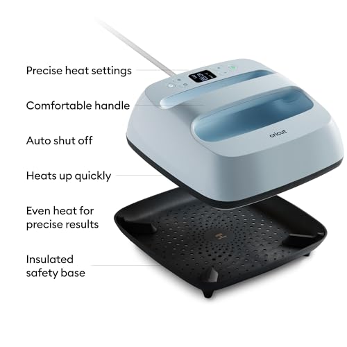 Cricut EasyPress 3 Heat Press Machine - 22.5cm x 22.5cm (9"x9") | Up to 205°C | Zen Blue 3