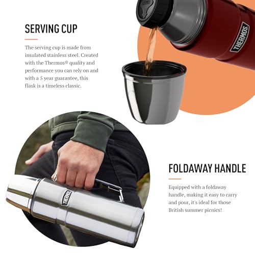 Thermos Stainless King Vacuum Flask - 1.2L Copper | Hot 24 Hrs, Cold 48 Hrs 3