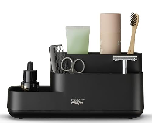 Joseph Joseph Easystore Shower Organiser - Compact Storage | Black Plastic 3