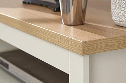 GFW Lancaster Wood Corner TV Cabinet with Shelf & Drawers | Cream Finish | H 51cm x W 95cm 11