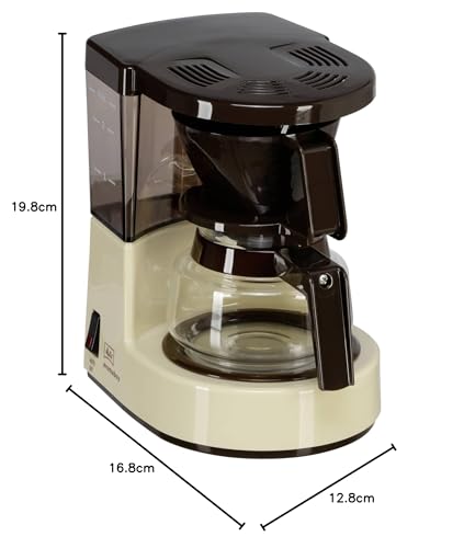 Melitta Aromaboy Filter Coffee Machine - Compact 2-Cup Capacity | Beige Stainless Steel 4
