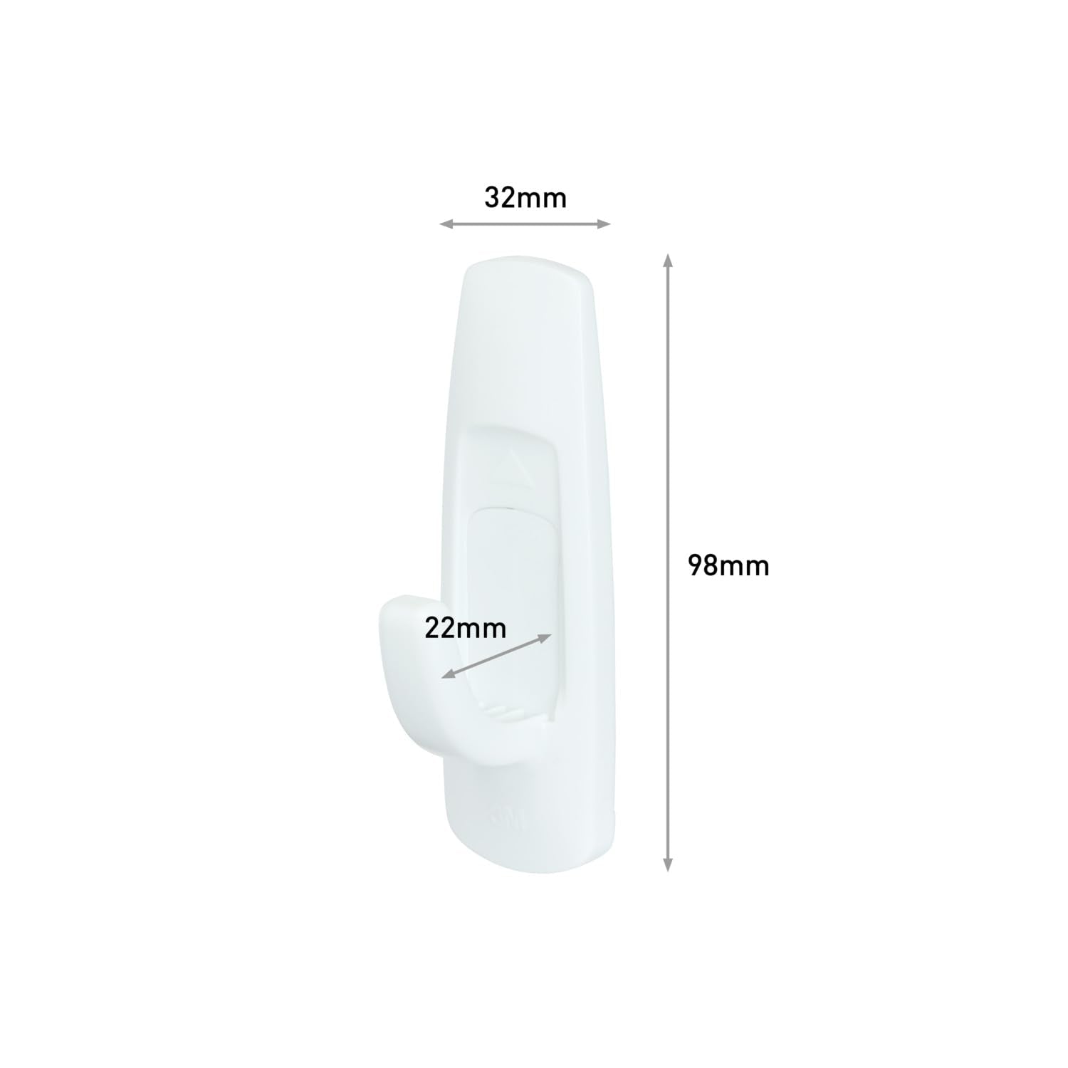 Command Large Utility Hook - Damage-Free Hanging | Holds 2.2 kg | White Plastic | 7 Hooks 2