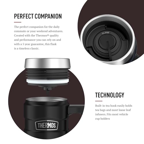 Thermos Stainless King Travel Mug - 470 ml, Matt Black | Hot 7 Hrs, Cold 18 Hrs 3