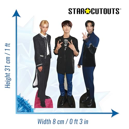 STAR CUTOUTS Felix, Han & Hyunjin Stray Kids Trio Shelf Top Pack | CS1270 3