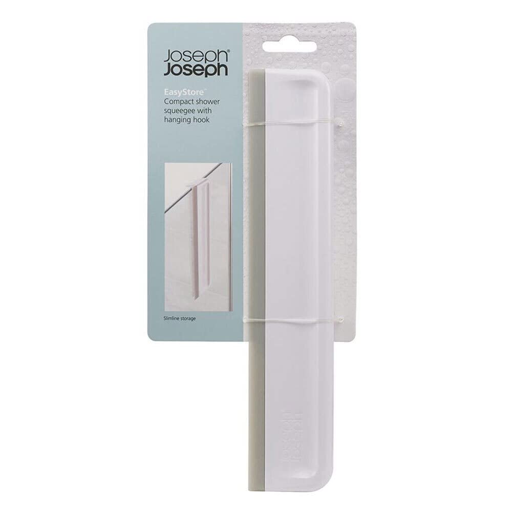 Joseph Joseph Easystore Compact Shower Squeegee - Flexible Silicone Blade | 25 cm Blade | Grey/White 4