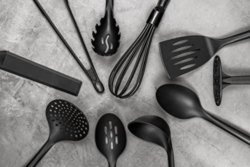 Chef Aid Black Nylon Soup & Stew Ladle | BPA Free | Heat Safe to 210°C | Dishwasher Safe 11