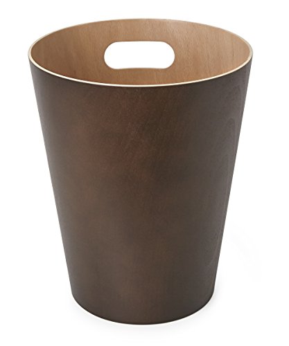 Umbra Woodrow 2 Gallon Wooden Trash Can | Espresso Finish | Modern Design 12