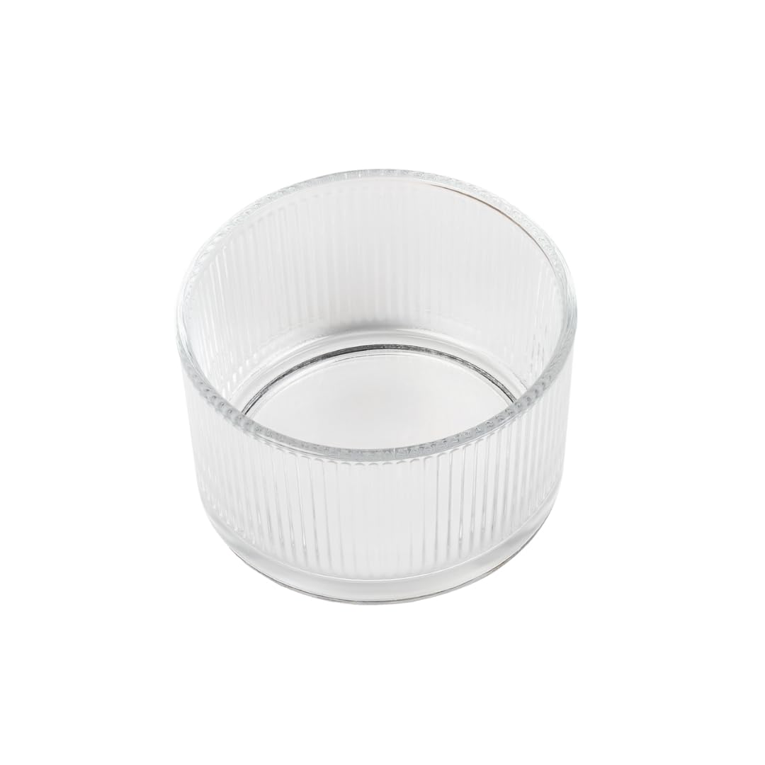 Tala Ribbed Glass Ramekin - 190ml Oven Safe Dessert Bowl | Classic Ribbed Design 1