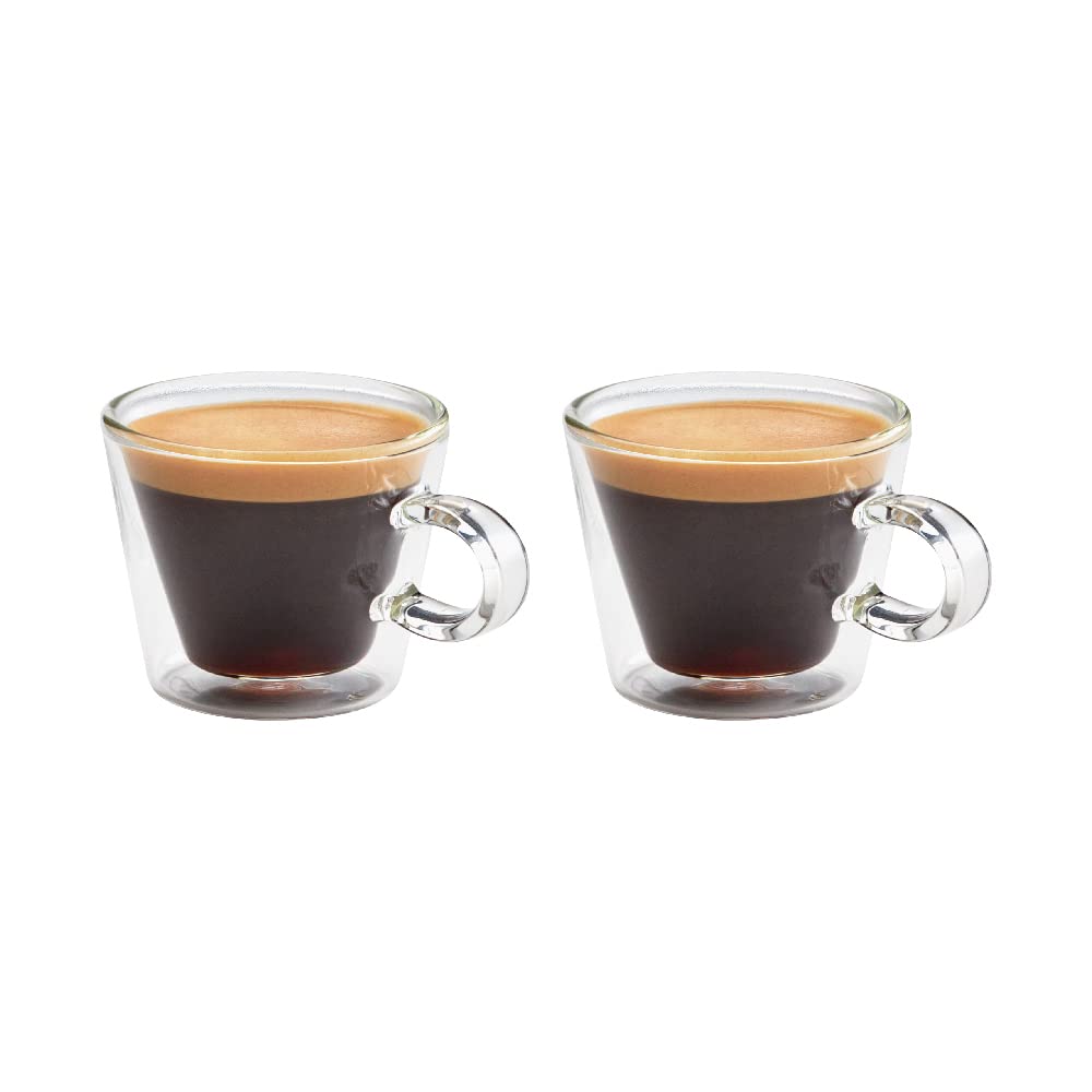 Judge Duo Flare Set of 2 Espresso Glasses with Handle | Borosilicate Glass | 75ml 4