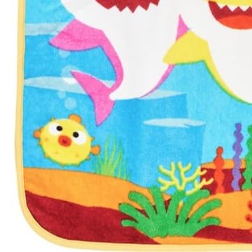 Baby Shark Hooded Poncho Towel - 100% Cotton Terry | 50 x 50cm | Ages 12M+ 7