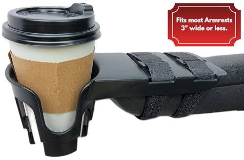 The Nearly Universal OH Cup Holder - Universal Fit for Armrests | Black Plastic | Removable 9