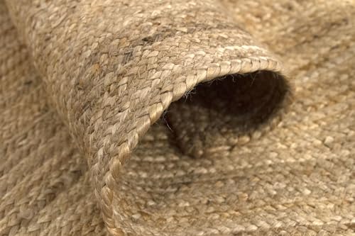 HAMID Alhambra Natural Jute Area Rug - 100% Natural Fiber | 60 x 110 cm | Hand-Woven 6