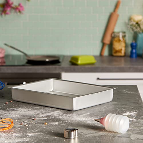 PME Anodised Aluminium Oblong Rectangle Cake Tin Pan 9 x 12 x 2 Inches 5