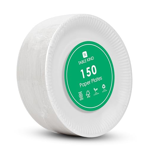 Talking Tables Table Kind Eco-Friendly White Paper Plates - 150 Pack, 22CM, Made in EU 3