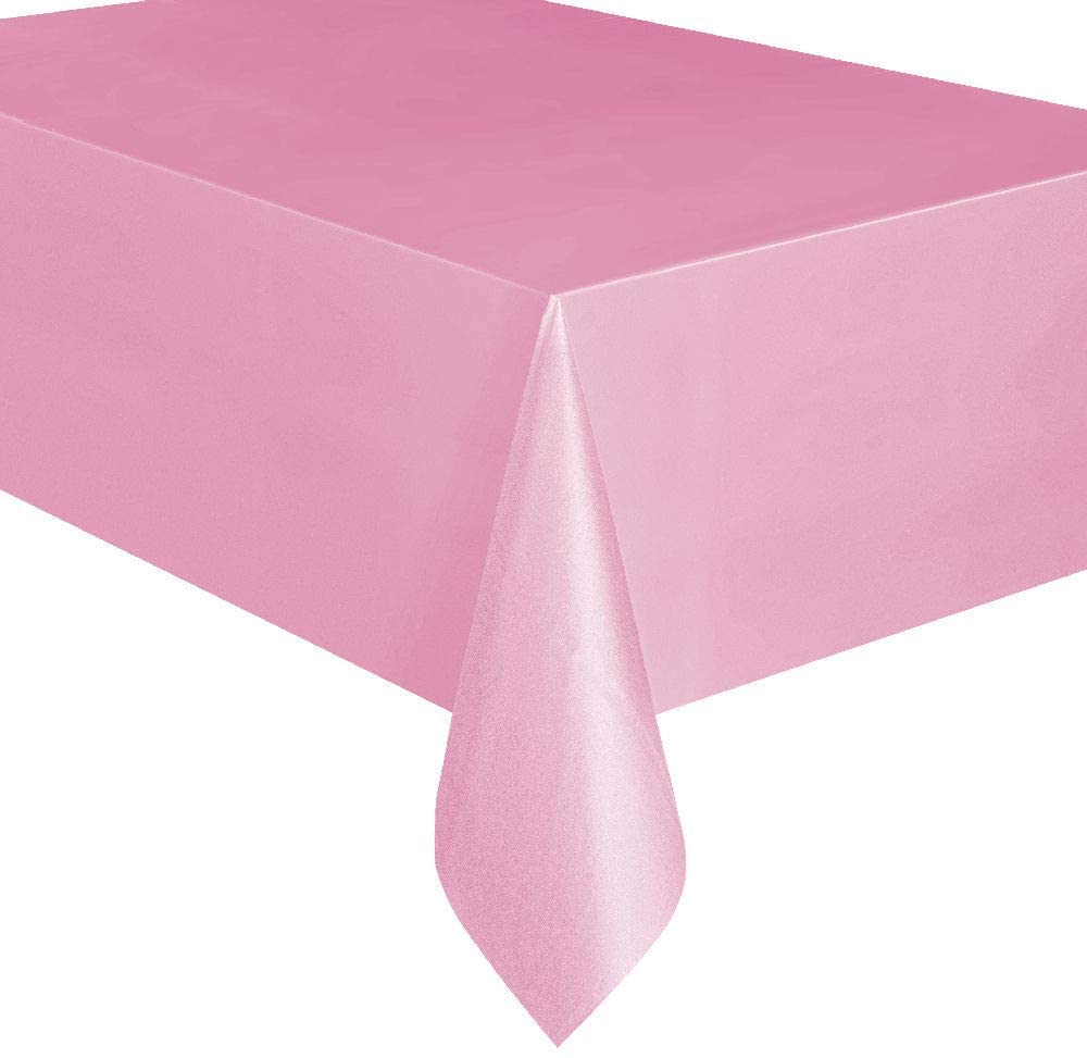 Unique Plastic Rectangular Table Cover - Light Pink | 54" x 108" | 1 Pc 4