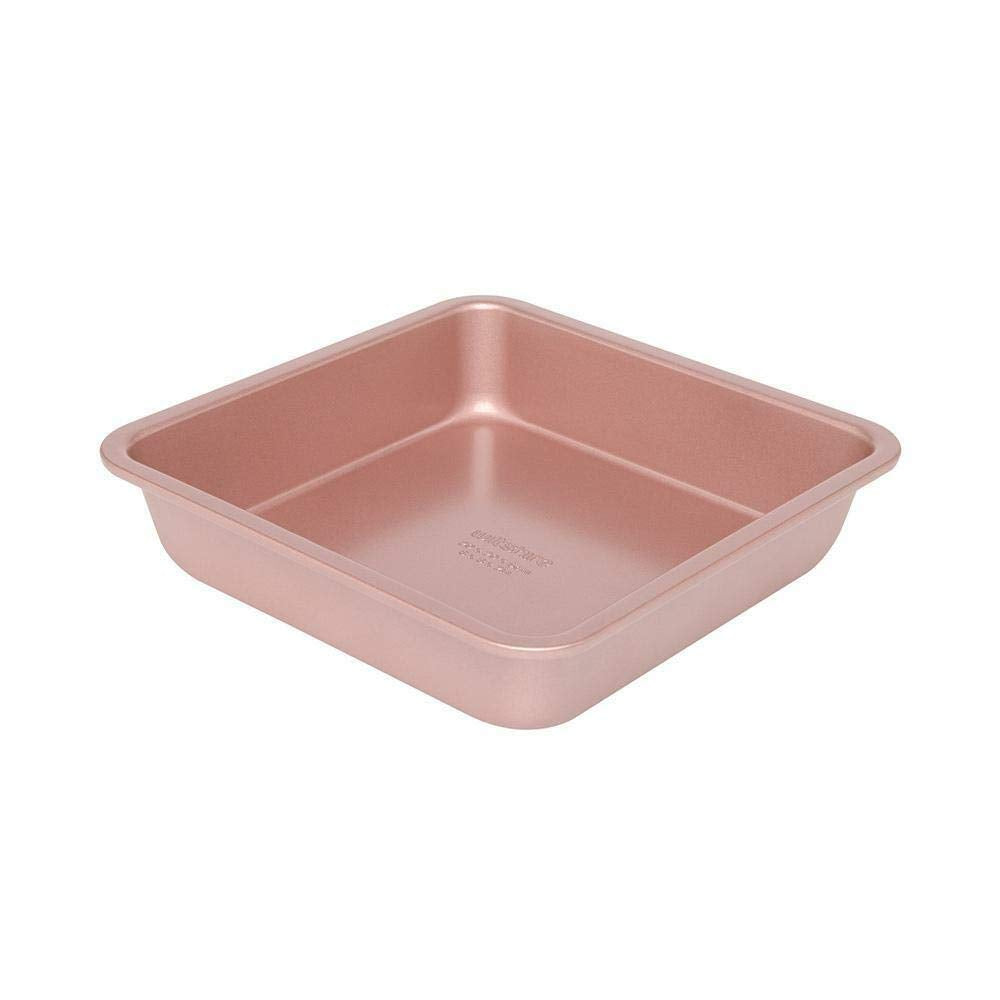 Wiltshire Rose Gold Square Cake Pan - Non-Stick Carbon Steel | 22x22x5cm Exterior 4