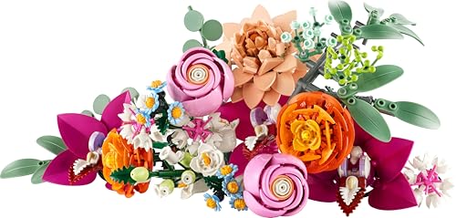 LEGO Botanicals Pretty Pink Flower Bouquet 10342 - 15 Buildable Stems | Adjustable | 749 Pieces 10