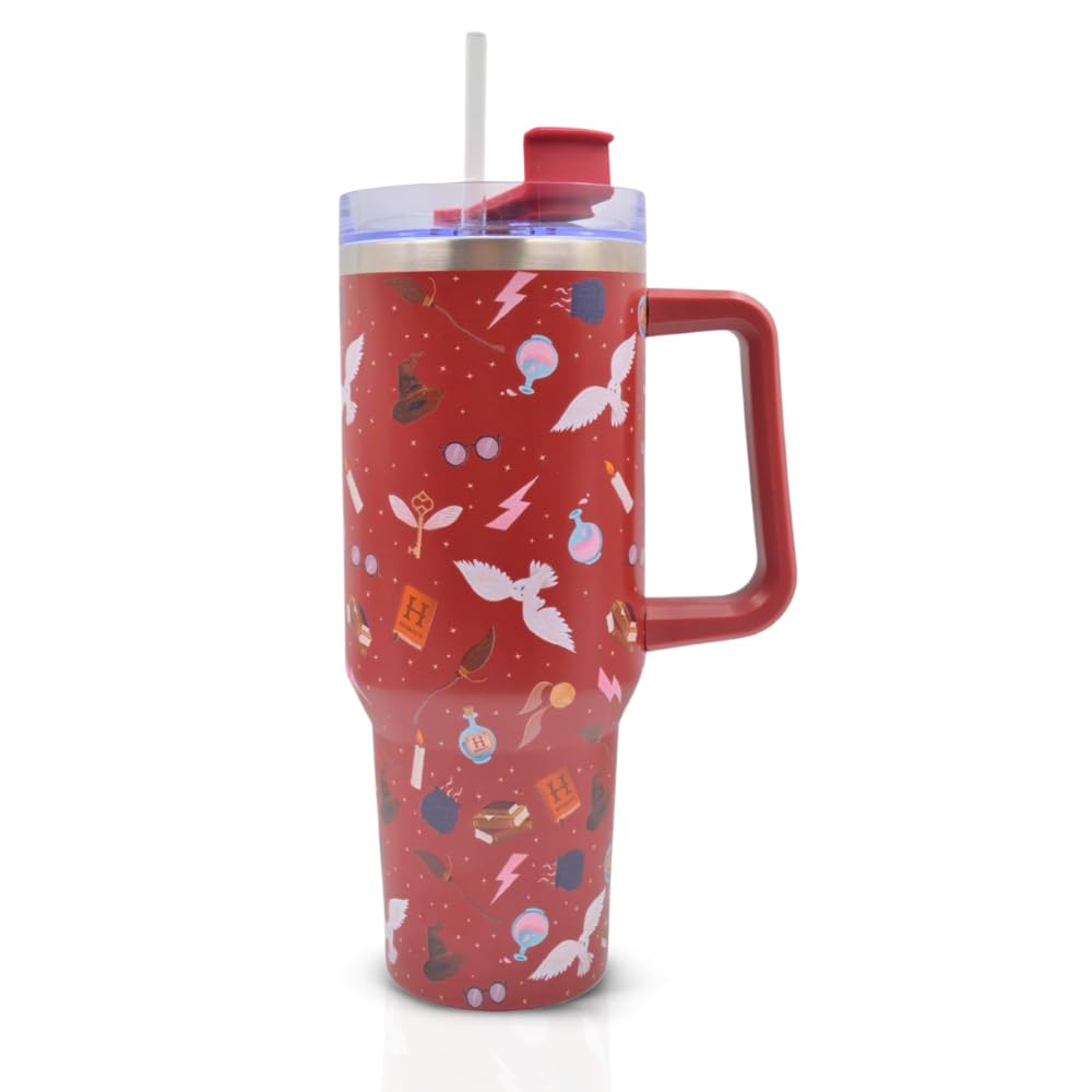 HOX Harry Potter Insulated Stainless Steel Tumbler - 1200ml | Vacuum Insulated | Red