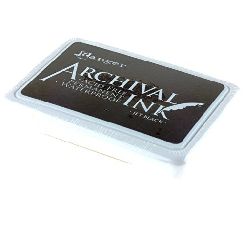 Ranger Archival Ink Pad - Jet Black | Permanent & Waterproof | 6.86 x 9.91 x 1.78 cm 3