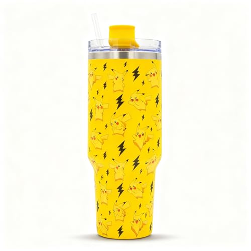 HOX Pokémon Pikachu Insulated Stainless Steel Tumbler 1200ml with Handle & Straw 3