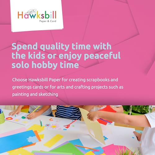 Hawksbill A4 Coloured Card Stock - 160GSM Rainbow Craft Paper | 50 Pack 6