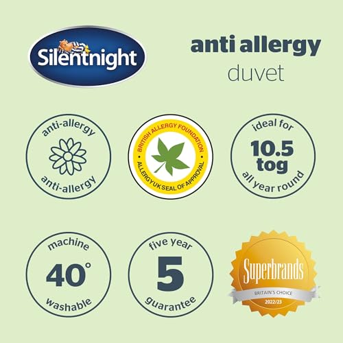 Silentnight Anti Allergy Double Duvet 10.5 Tog | Machine Washable Polycotton 9