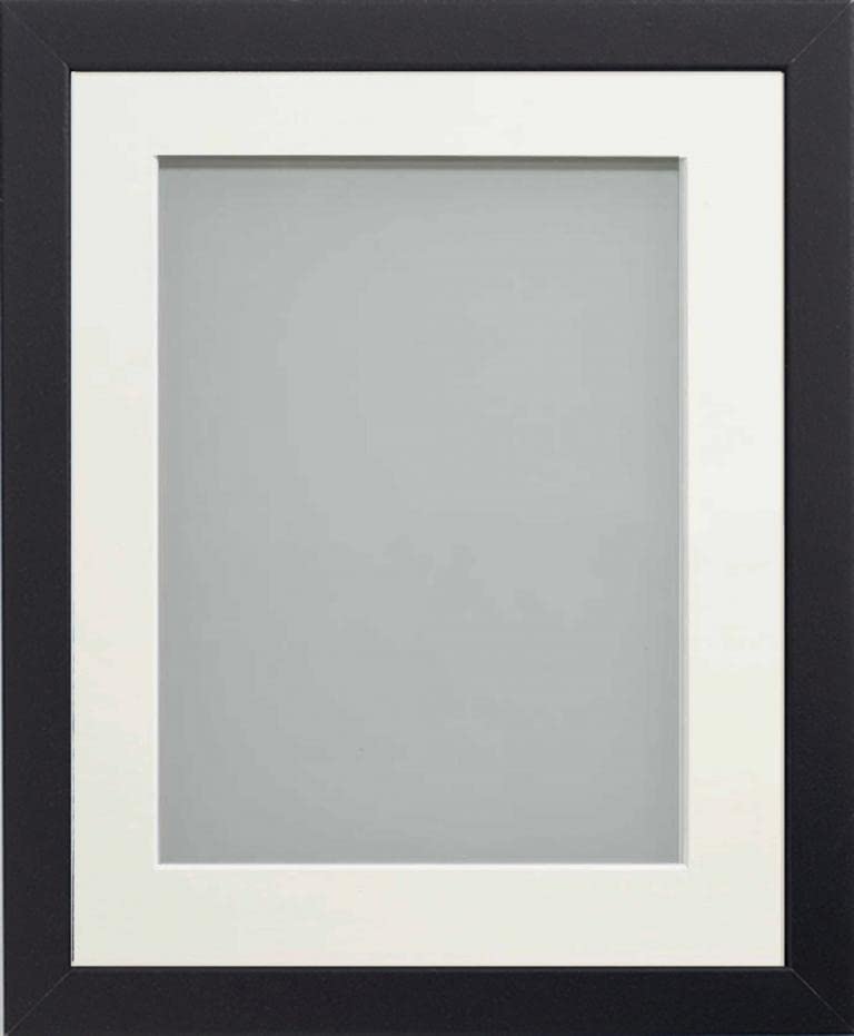 Frame Company Allington Black Photo Frame with Off-White Mount | 12x10 Inch Size | Tabletop or Wall Mount 1