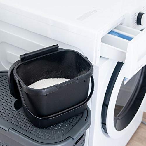Addis Everyday Kitchen Food Waste Compost Caddy Bin - 4.5 Litre Capacity | White/Metallic Silver | Made in UK 5