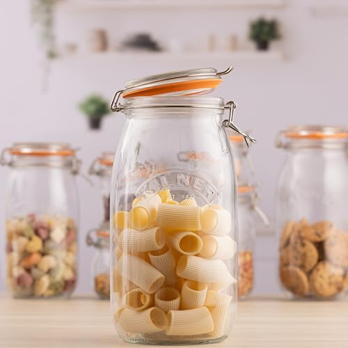 Kilner Clip Top Jar - 2 Litre Airtight Glass Storage for Preserving & Pantry | Dishwasher Safe 4