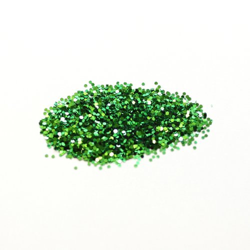 Glitterexpress Chunky Green PVC Glitter - 250g Shaker for Crafts & Walls | 1mm 040hex 6
