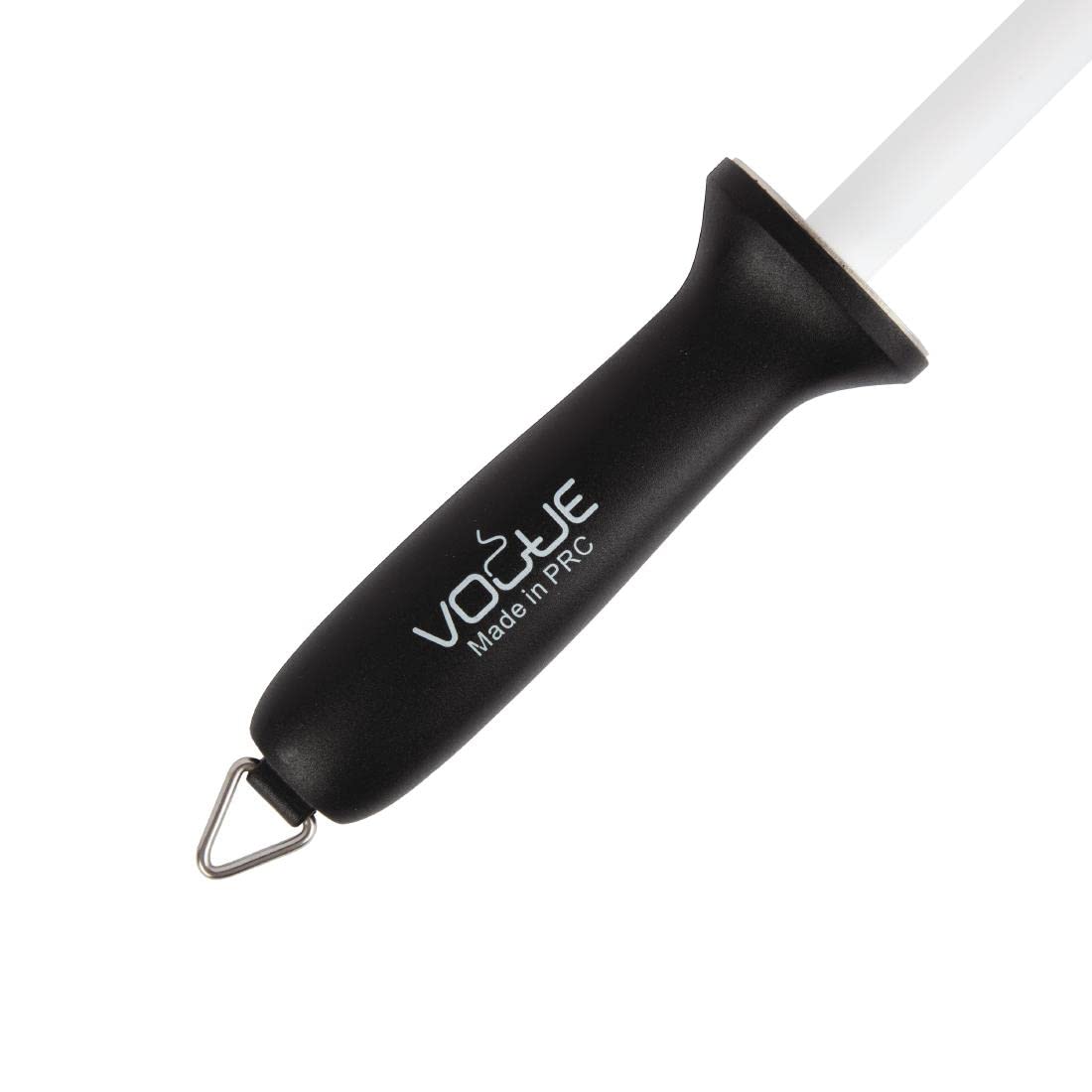 Vogue Ceramic Sharpening Steel - 30.5cm Rod Length | Non-Slip Handle | Black Finish 5