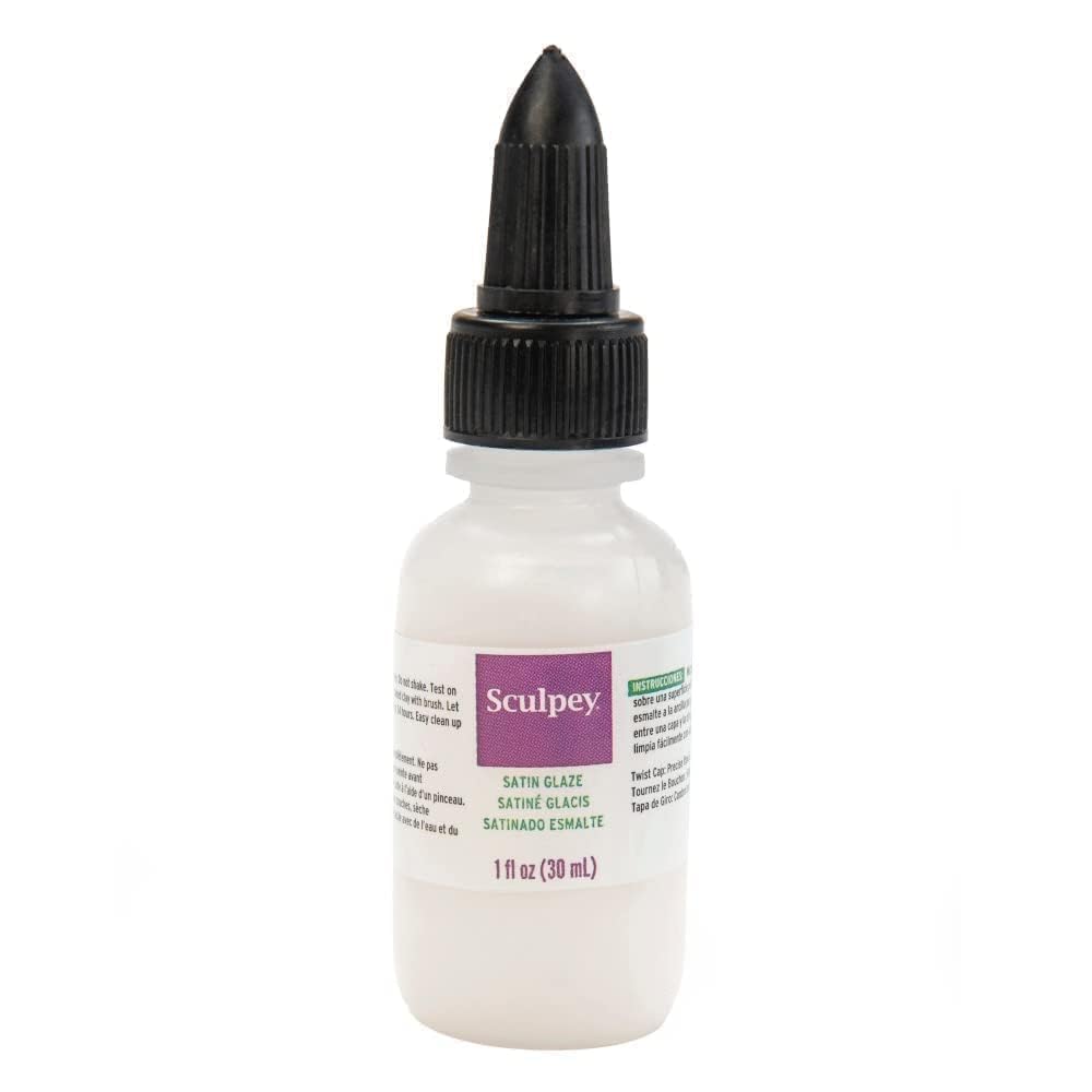 Sculpey Satin Glaze - Smooth Finish for Polymer Clay Creations | 30 mL 5