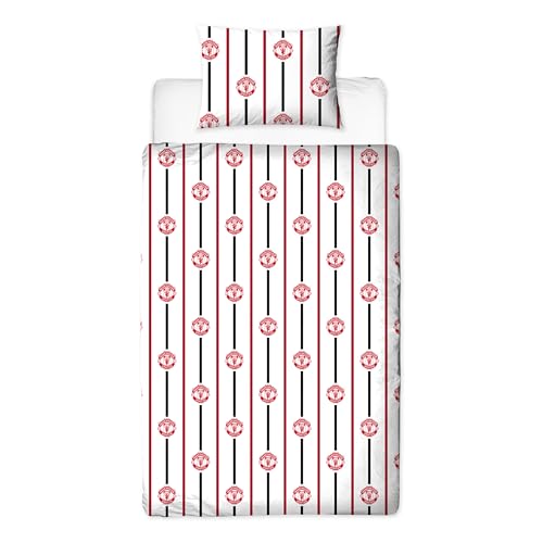 Manchester United FC Official Reversible Single Duvet Cover Set | Polycotton | 2 Pieces 3