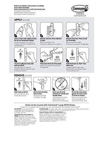 Command Large Utility Hooks - Damage Free Hanging | Holds 5 lbs | White Plastic | 7 Hooks & 12 Strips 11