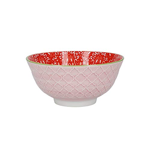 KitchenCraft Patterned Ceramic Soup-Cereal Bowls Set of 4 | Microwave Safe | Gift Boxed 11
