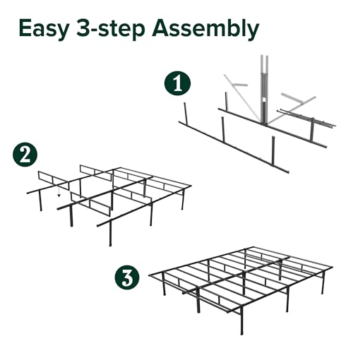 Zinus Justin Double Bed Frame - 4ft6 (135 x 190 cm) - 14.2'' Height - Metal 5