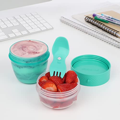 Sistema Snack Capsule To Go - 2 Compartments & Spork | 515 ml | Assorted Colours 2
