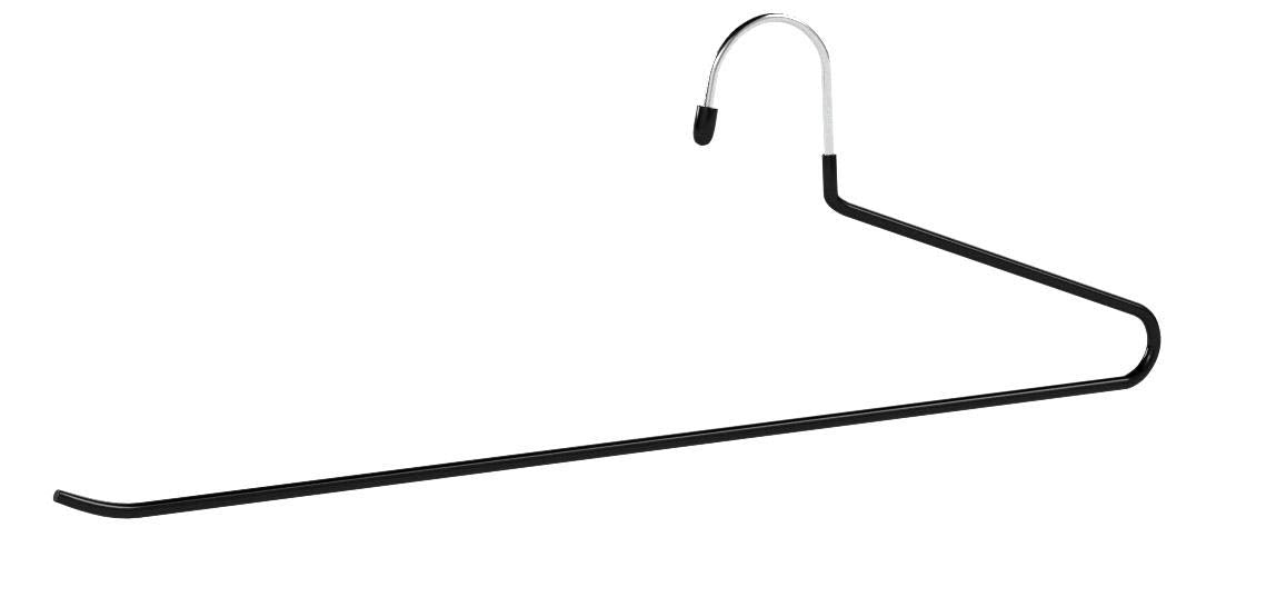 SONGMICS Trouser Hangers - Set of 20 Metal Slack Hangers, Chrome-plated, Non-Slip, 38 cm Black CRI004-20 4
