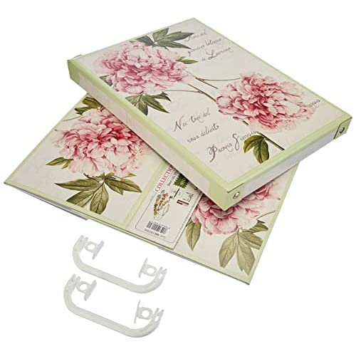 Lavatelli Peonies Cardboard Storage Box with Lid | 42cm L x 32cm W | Stackable | Made in Italy 5