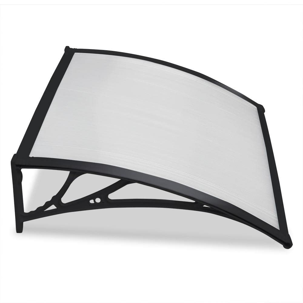 Yaheetech Modern Door & Window Canopy Awning | Polycarbonate | 120 x 80 cm | Rust-Free Aluminum Frame 1