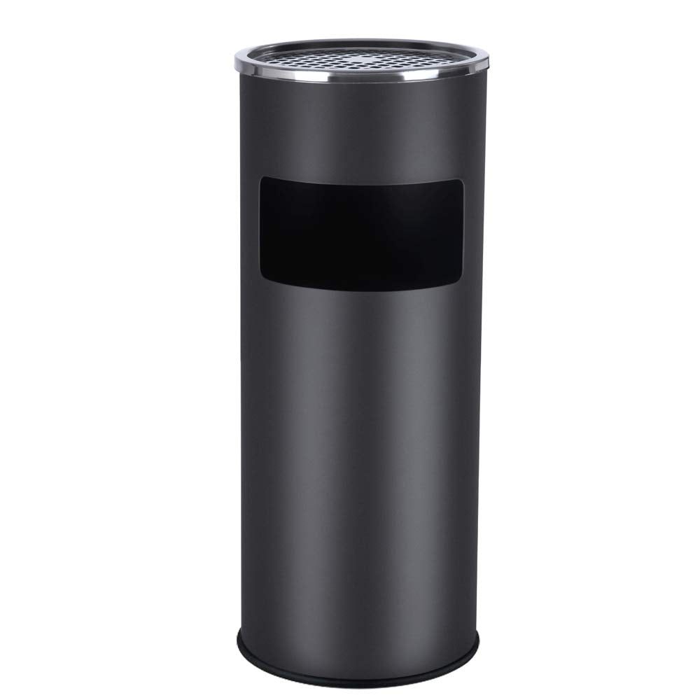 SONGMICS Outdoor Stainless Steel Waste Separation System with Ashtray | Black | 30L Capacity 1
