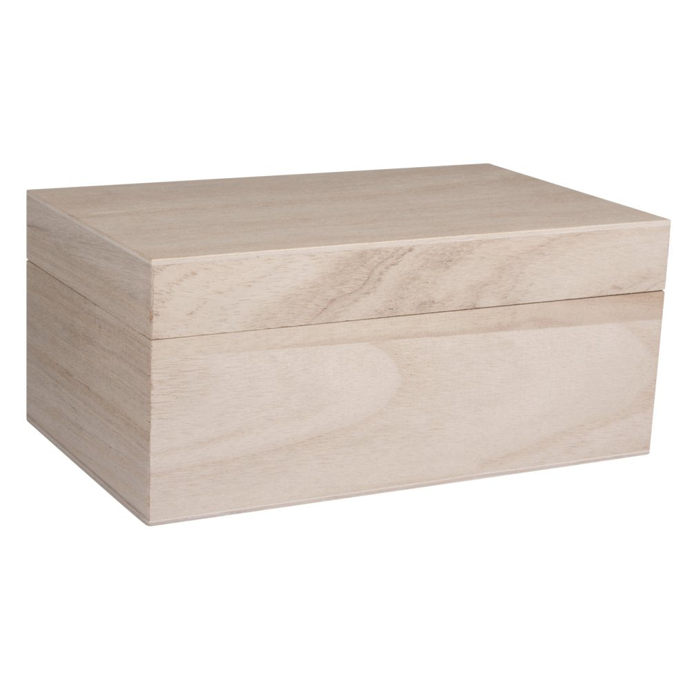 Rayher Natural Wood Box with Lid for Crafting and Keepsakes | 20 x 12 x 9.2 cm 2