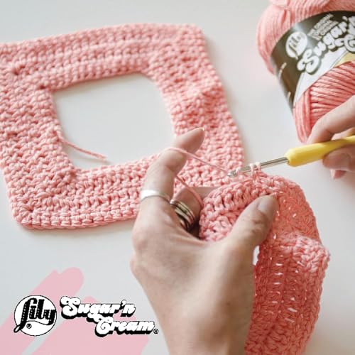 LILY Sugar 'N Cream Yarn - 100% USA Grown Cotton | Worsted Weight | Sage Green | 70.9g 11