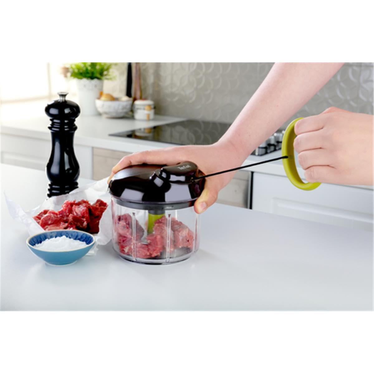 Tefal Manual Food Chopper and Mixer K1320404 | 900 ml Capacity | Stainless Steel Blades 9