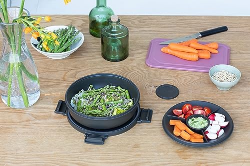 Brabantia Make & Take Salad Bowl - 1.3L Capacity, Dark Grey, Leakproof | Dishwasher Safe 10