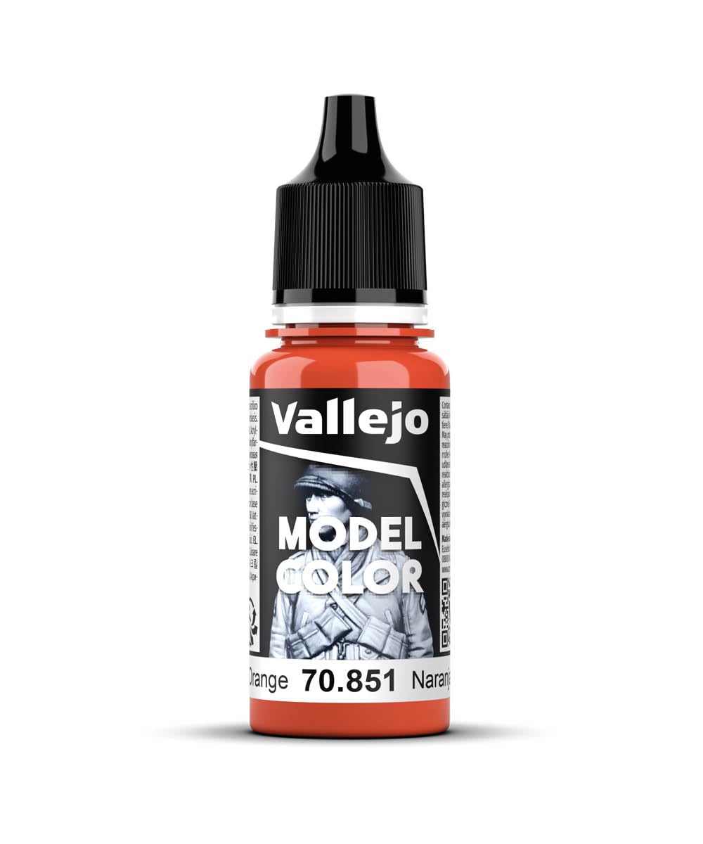 Vallejo Model Color Acrylic Paint - Bright Orange | Waterbased | 17 ml 1