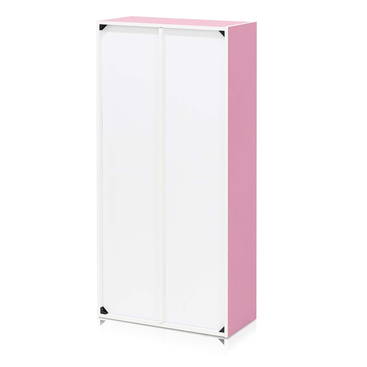 Furinno LUDER 7-Cube Book Shelf - Functional Storage | Engineered Wood | White/Pink 9